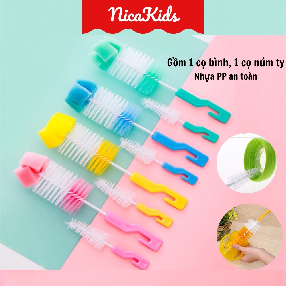 cây cọ rửa bình sữa và núm ti