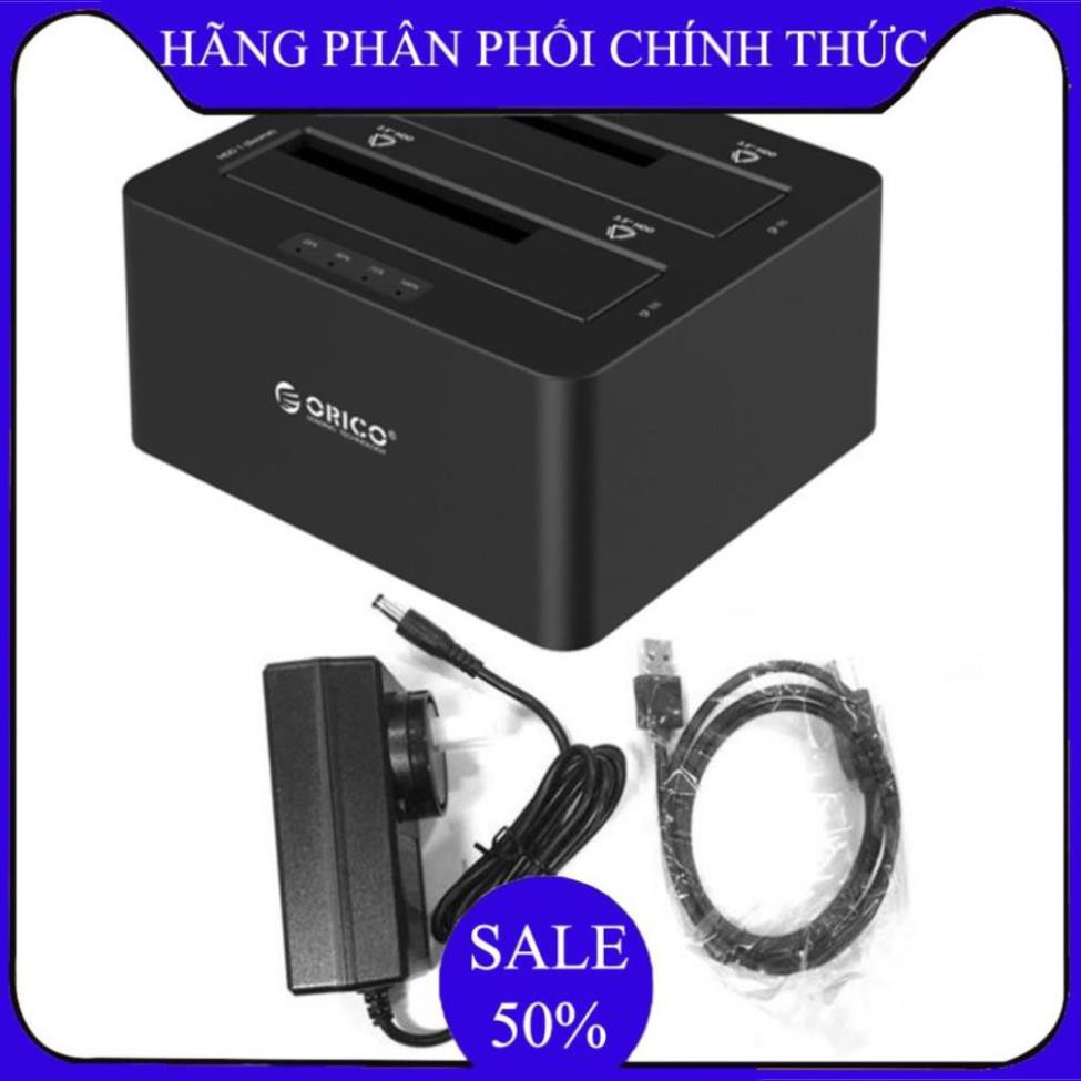 ✔️ Dock ổ cứng, Đầu chép ổ cứng đôi Orico 6629US3-C- Lỗi 1 đổi 1  - Bảo hành úy tín 1 đổi 1