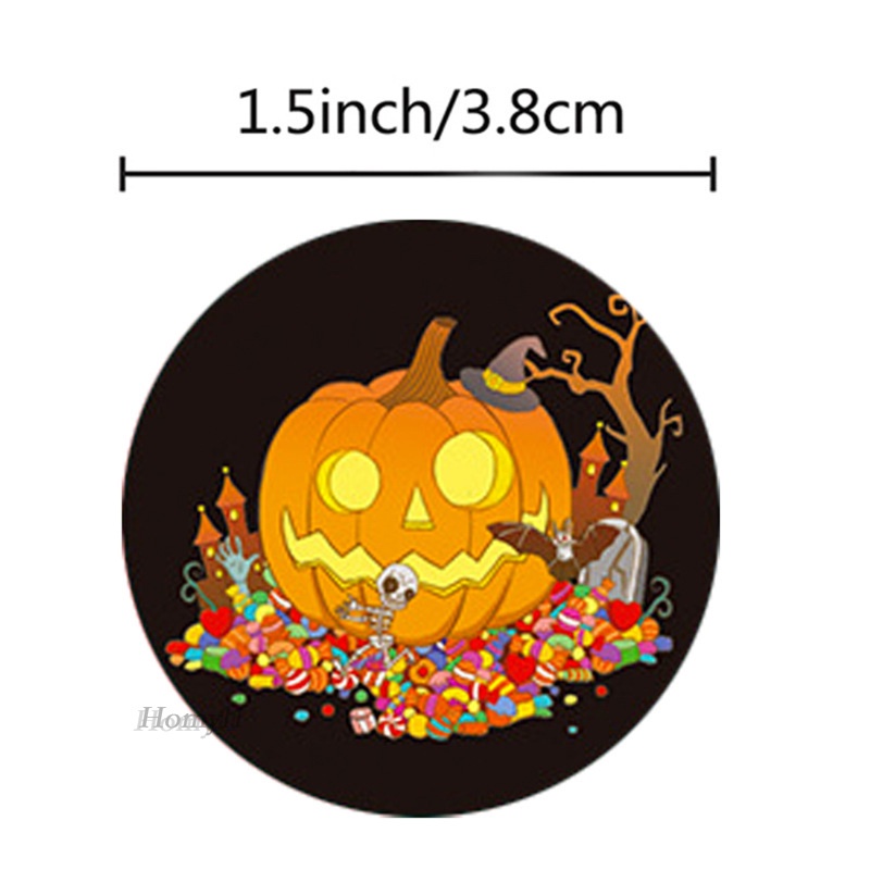 Set 500 Nhãn Dán Trang Trí Sổ Lưu Niệm Phong Cách Halloween