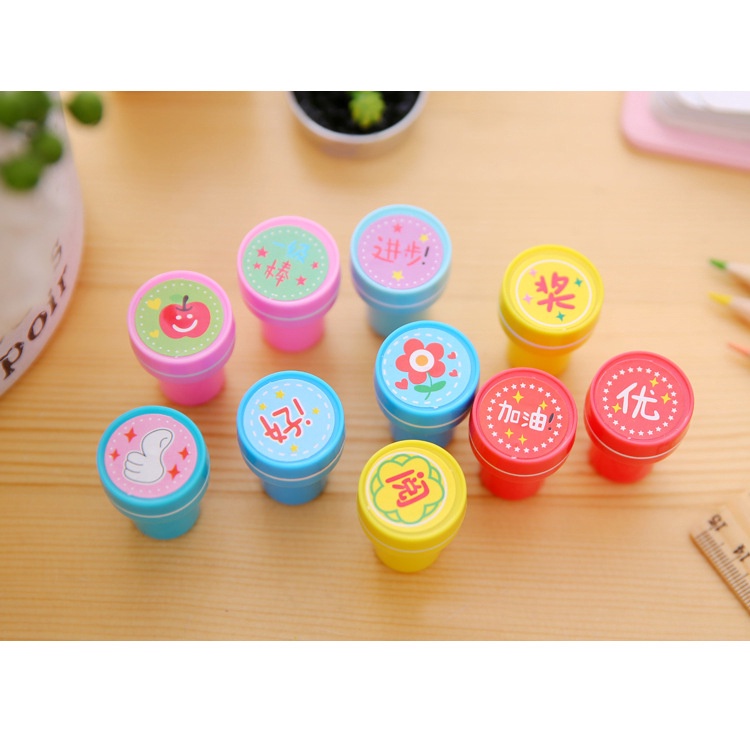 Bộ Con Dấu In Hình Biểu Cảm Khuôn Mặt Sáng Tạo Giáo Dục Cho Mẹ Và Bé