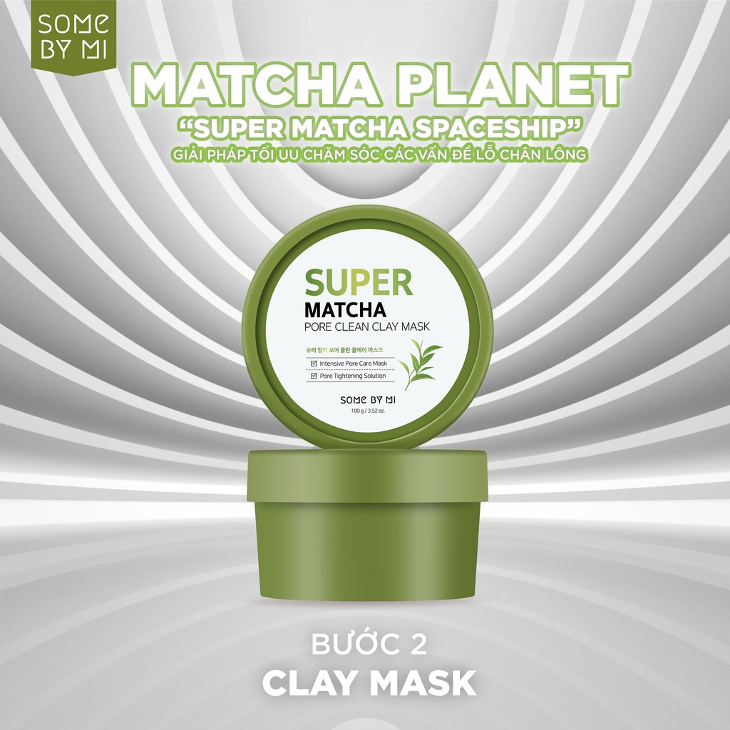 Bộ 4 Sản Phẩm Se Khít Lỗ Chân Lông, Điều Tiết Bã Nhờn Giảm Mụn Some By Mi Super Matcha Line 4 Step