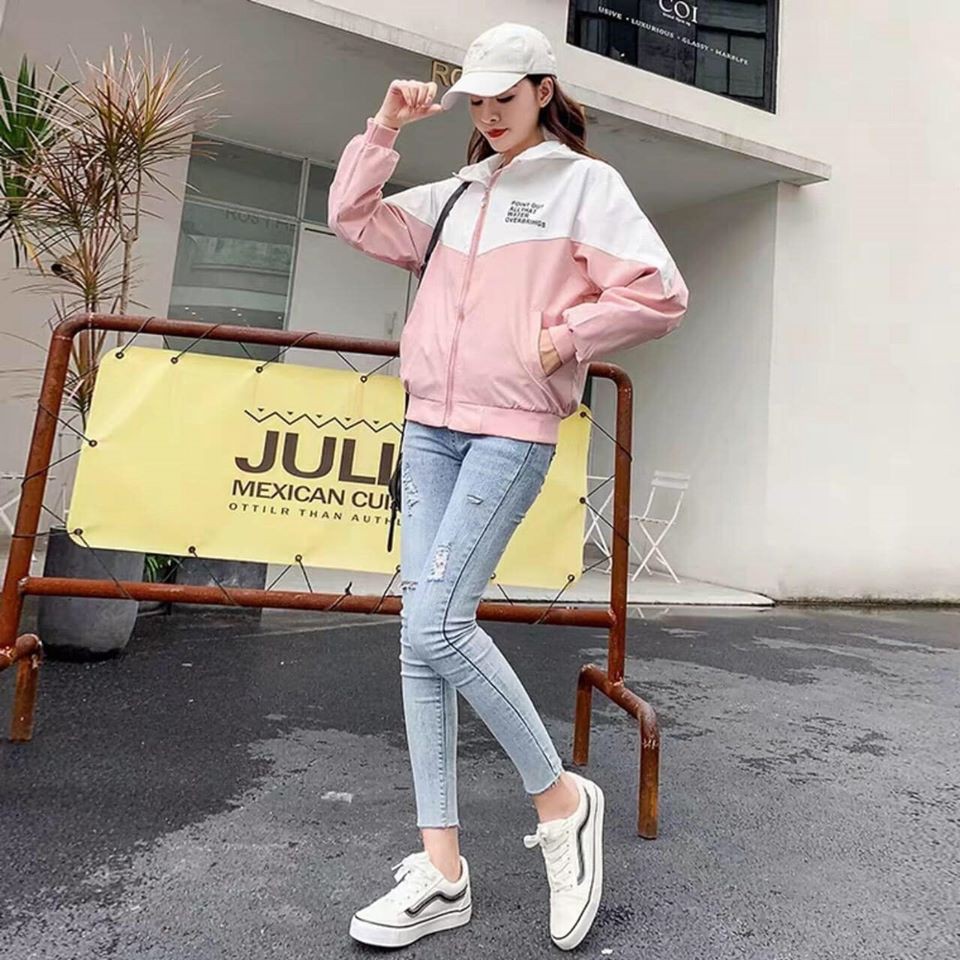 ÁO KHOÁC GIÓ NỮ, KHOÁC DÙ NỮ IN CHỮ SAU LƯNG CỰC XINH