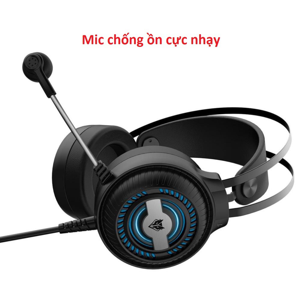 Tai nghe chụp tai game thủ Nubwo Pro cho máy tính chơi Game, có MIC, LED RGB, chính hãng bảo hành 12 tháng