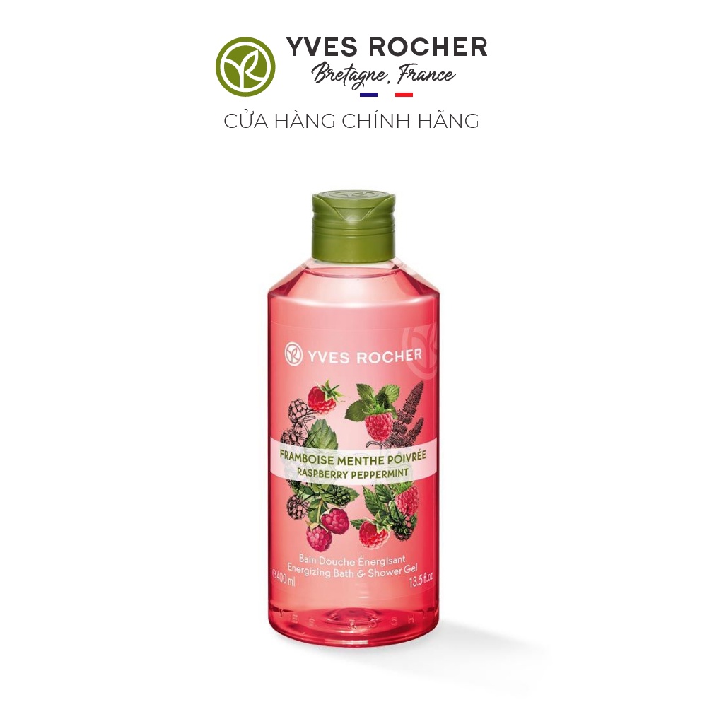 [Mã FMCGMALL -8% đơn 250K] Sữa Tắm Yves Rocher Energizing Bath And Shower Gel Raspberry Peppermint 400ml