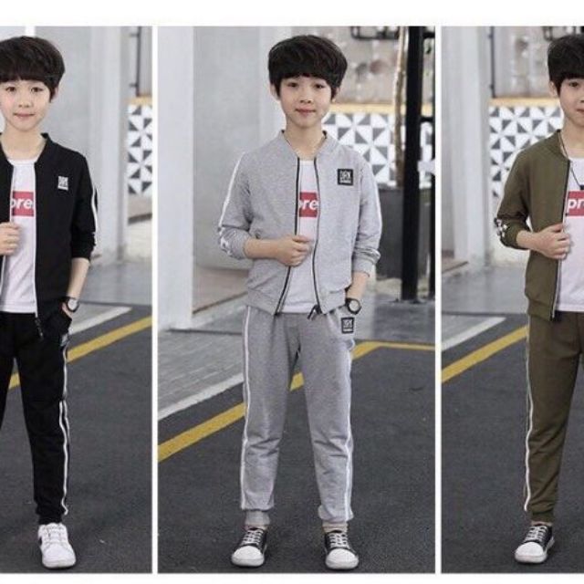 Bộ be trai thun da cáKo kèm áo trong9-40kg