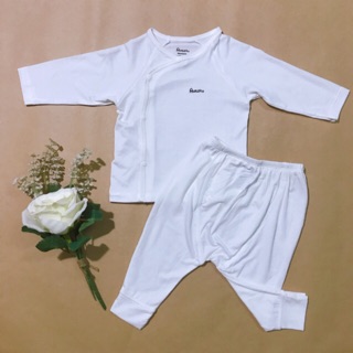 Bộ sơ sinh dài tay cài lệch sợi tre Avaler cho bé từ 0-6m