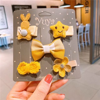 Set 5 Kẹp Tóc Hàn Quốc Dễ Thương Cho Bé