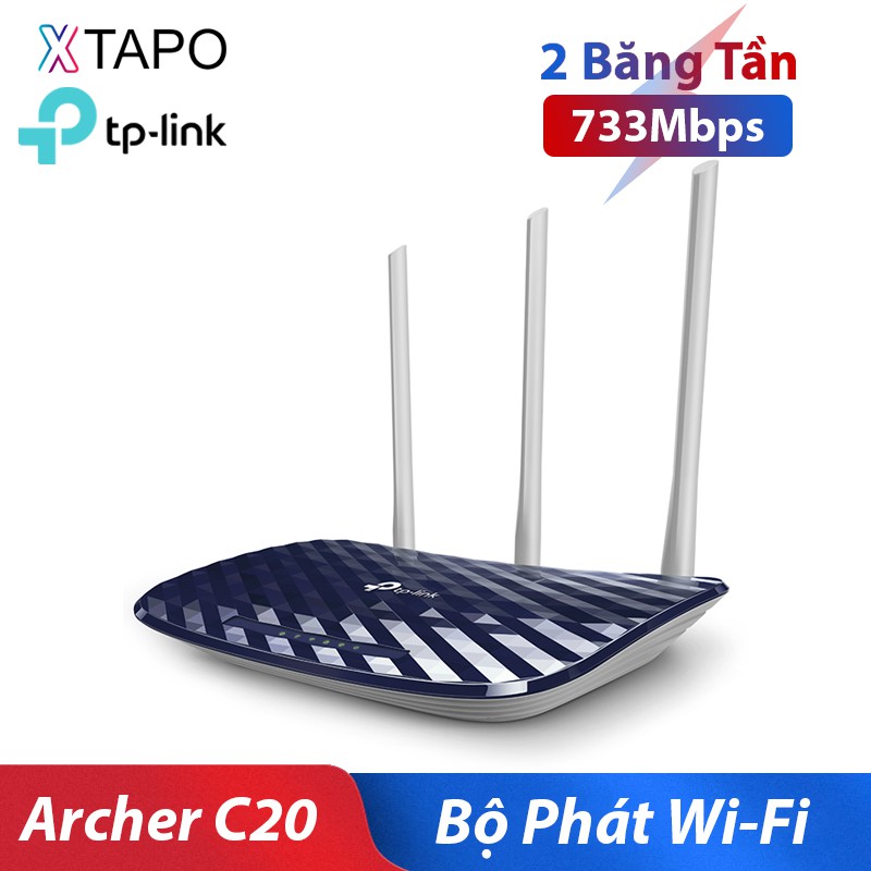 Bộ Phát Wifi Tp-Link Archer C20 Băng Tần Kép Tốc Độ 733Mbps - Hàng Chính Hãng