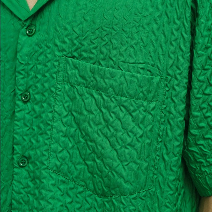 Áo sơmi ngắn tay form boxy 21ST URBAN Green Lumpy Shirt
