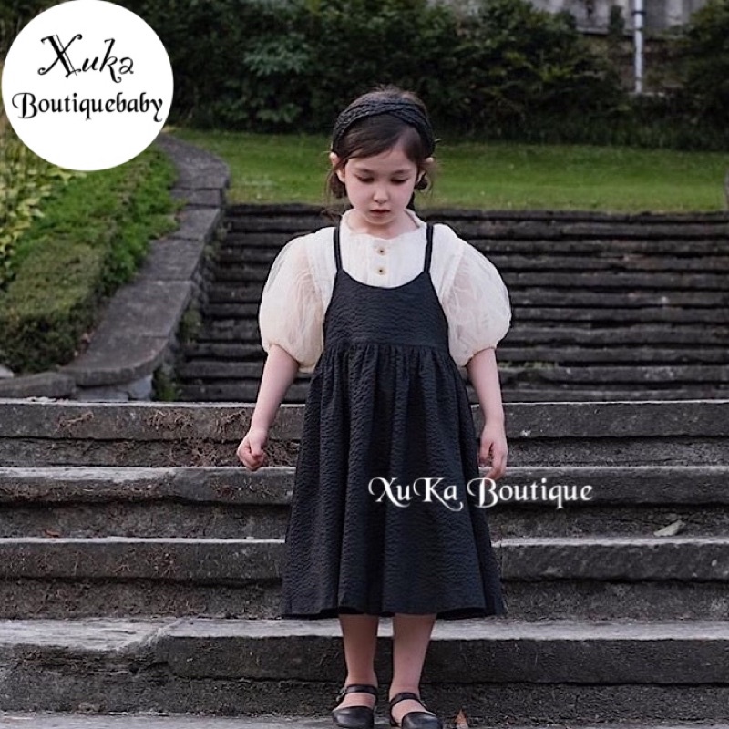 Sét Váy công chúa Style cổ điển SOFT COTTON Cao Cấp cho bé gái | Váy Công chúa tay áo phồng QCCC chất siêu đẹp(Ảnh thật)