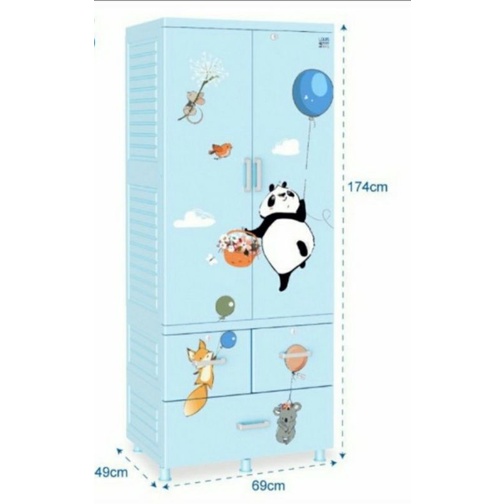 Tủ treo đồ LOUIS 2 tầng nhựa Qui Phúc