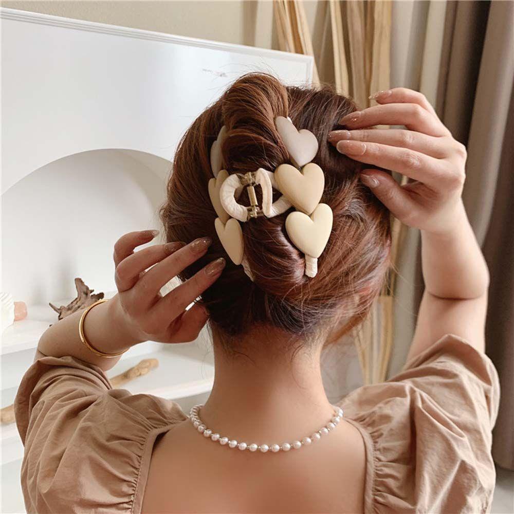 ANEMONE Kẹp TóC HìNh TráI Tim ĐíNh Kim Cương Giả ThờI Trang Cho Nữ