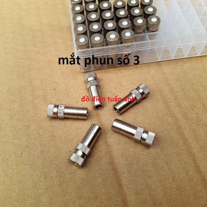 Béc phun sương inox số 2,3,4,5,6,8, đầu béc phun sương kết nối ống 8mm