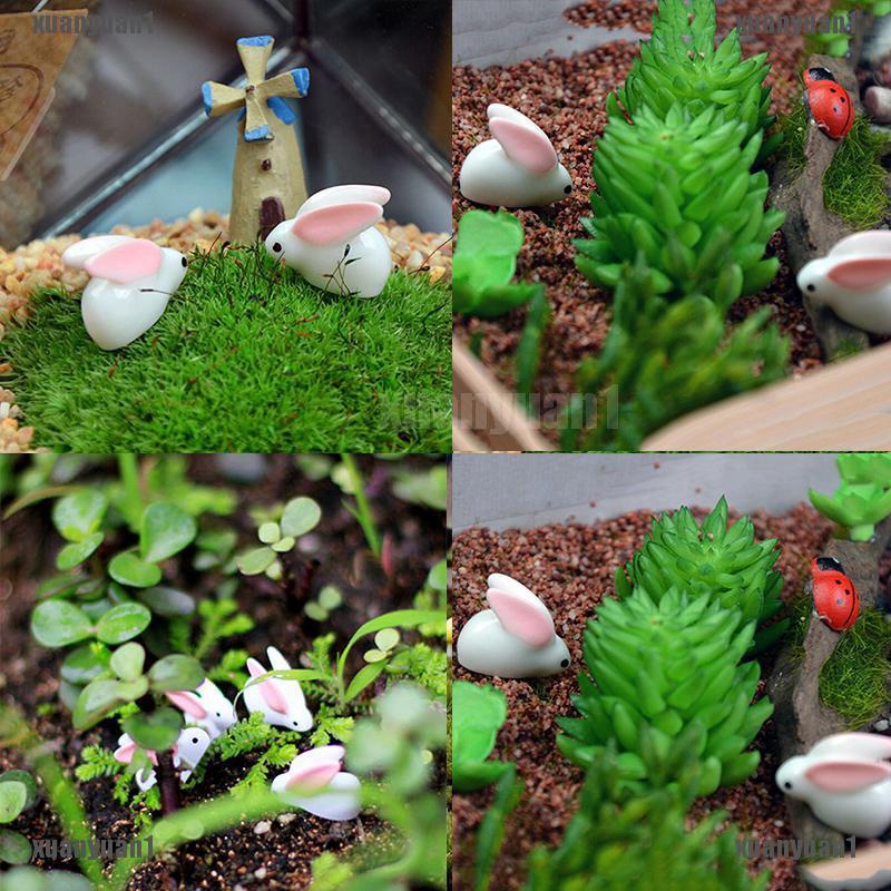 Mô Hình Thỏ Mini Bằng Nhựa Resin Trang Trí Sân Vườn