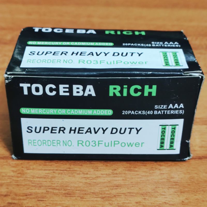 (Cặp 2 viên) Pin AAA TOCEBA RiCH