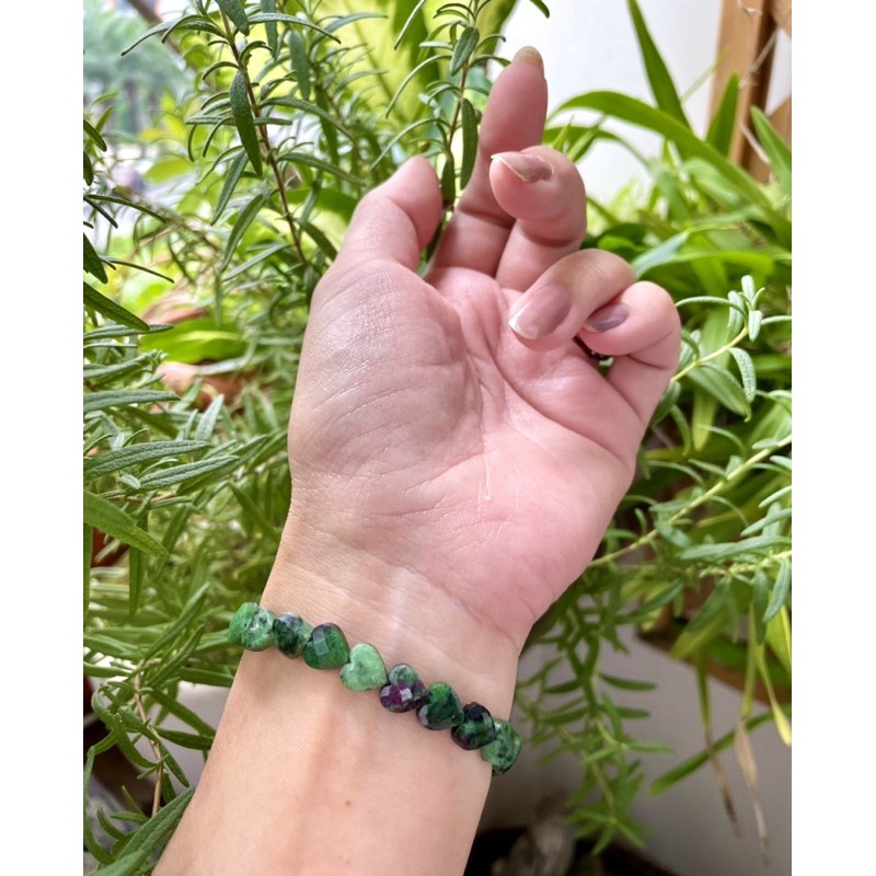 Vòng tay zosite hình tim giác siêu xinh siêu hiếm