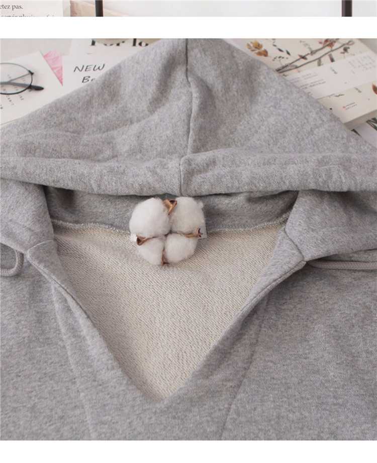 NRVP Áo Nỉ Dài Tay Có Mũ Phong Cách Hàn 2020 Thời Trang Nữ