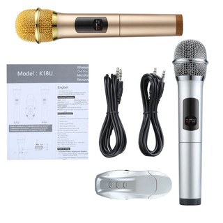 Mic Karaoke Không Dây Excelvan K18U (Mic đôi)