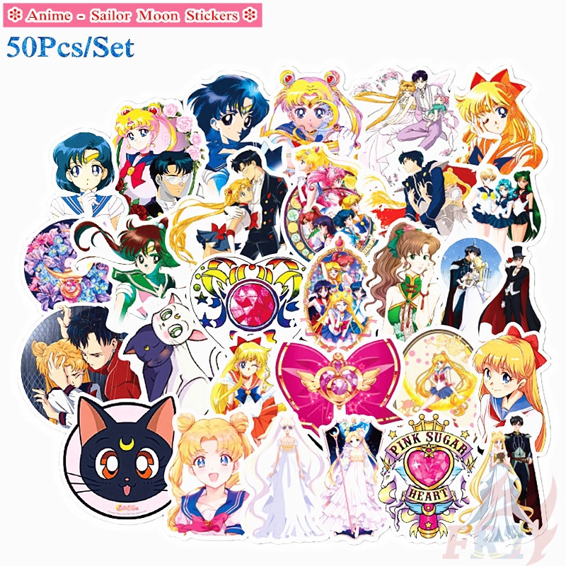 ❉ Sailor Moon - Series 03 Anime Stickers ❉ 50Pcs/Set DIY Fashion Luggage Laptop Skateboard Doodle Stickers