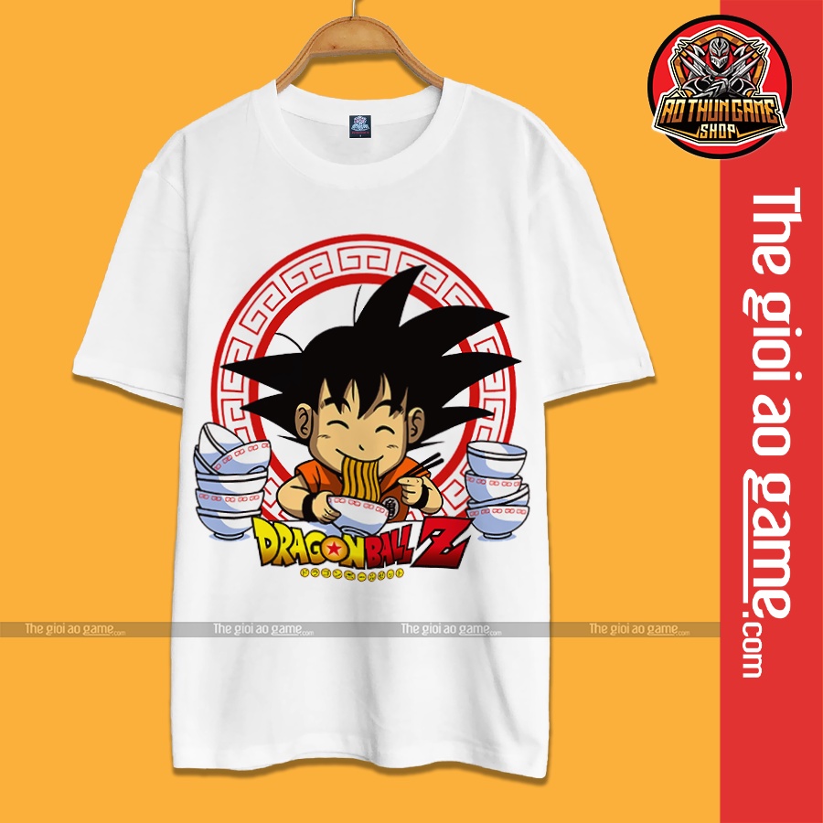 Áo dragon ball Goku nam nữ Áo phông Goku dragon ball  trắng đen form rộng unisex cotton co giãn thoáng mát T09