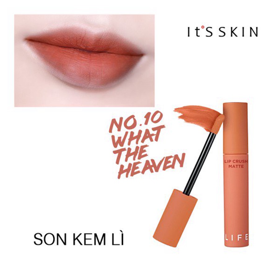 SON KEM 100% CHÍNH HÃNG It's Skin Life Color Lip Crush Matte #10, #08 / Có  Ảnh Thật