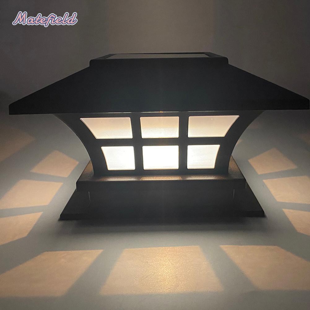 LED Solar Pillar Lamp Waterproof Courtyard Porch Lawn Garden Column Light