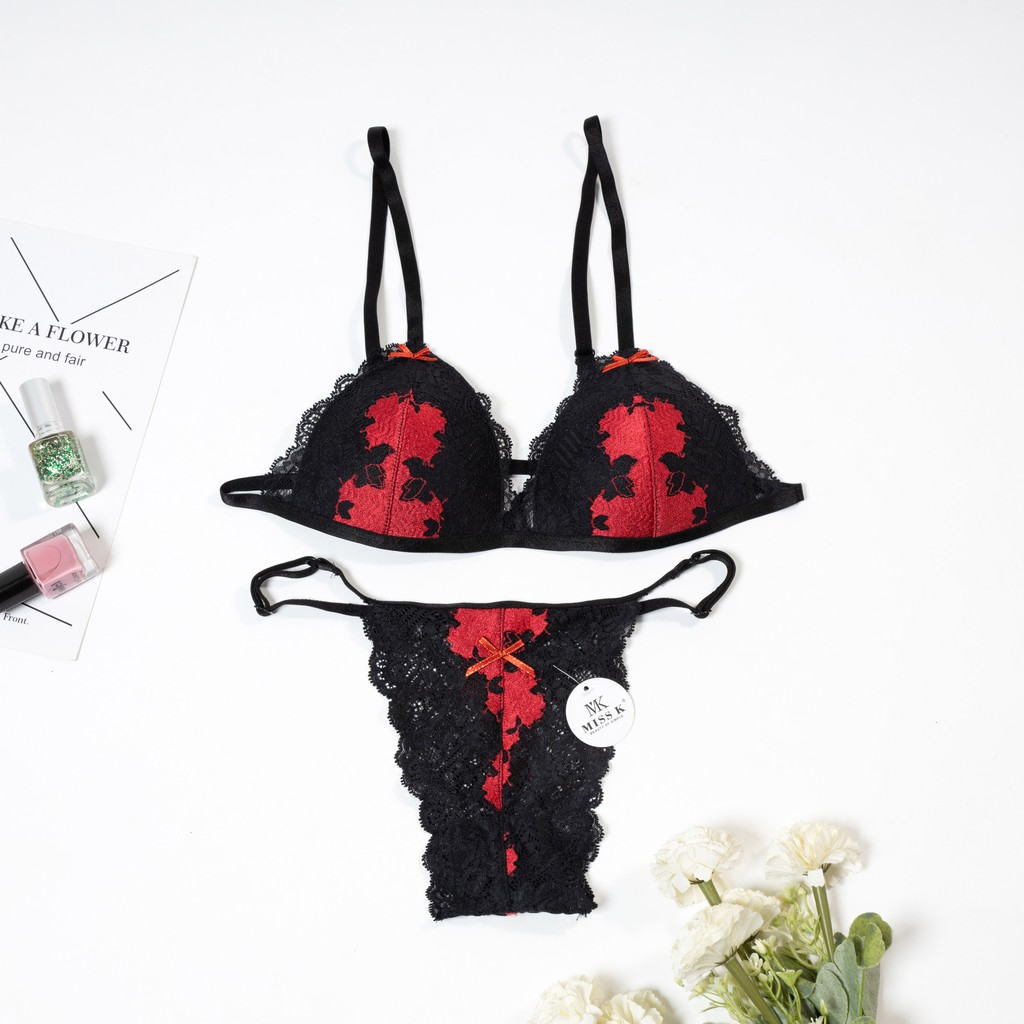 Bộ nội y ren Vintage bralette style Miss K