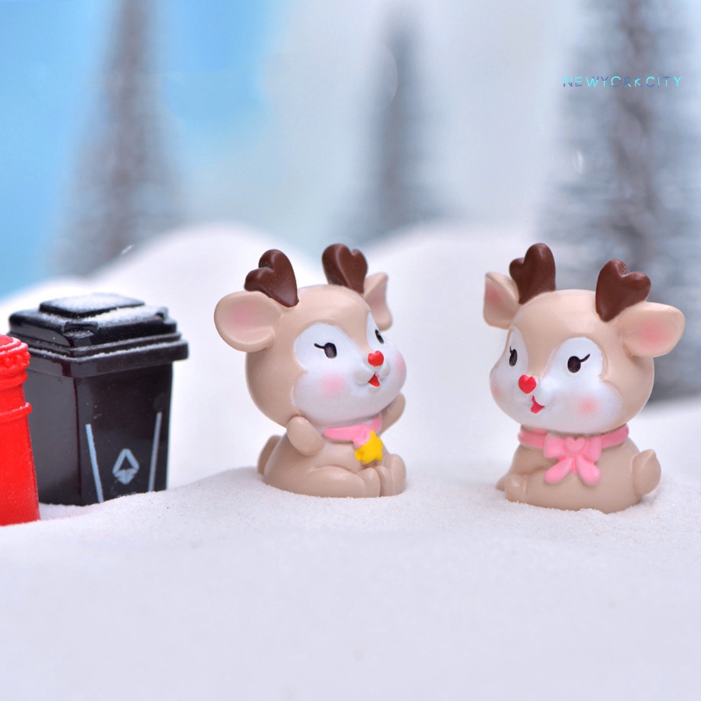 Đồ trang trí Hươu Bằng Resin Chống Nước Bắt Mắt Dùng Trang Trí Giáng Sinh