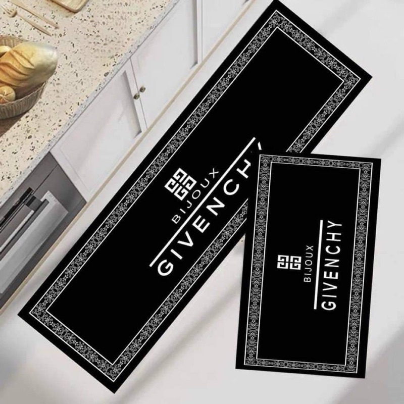 Bộ thảm bếp chống trượt 2 chiếc - thảm chùi chân chất liệu Bali cao cấp - KT 40×60cm và 40x120cm