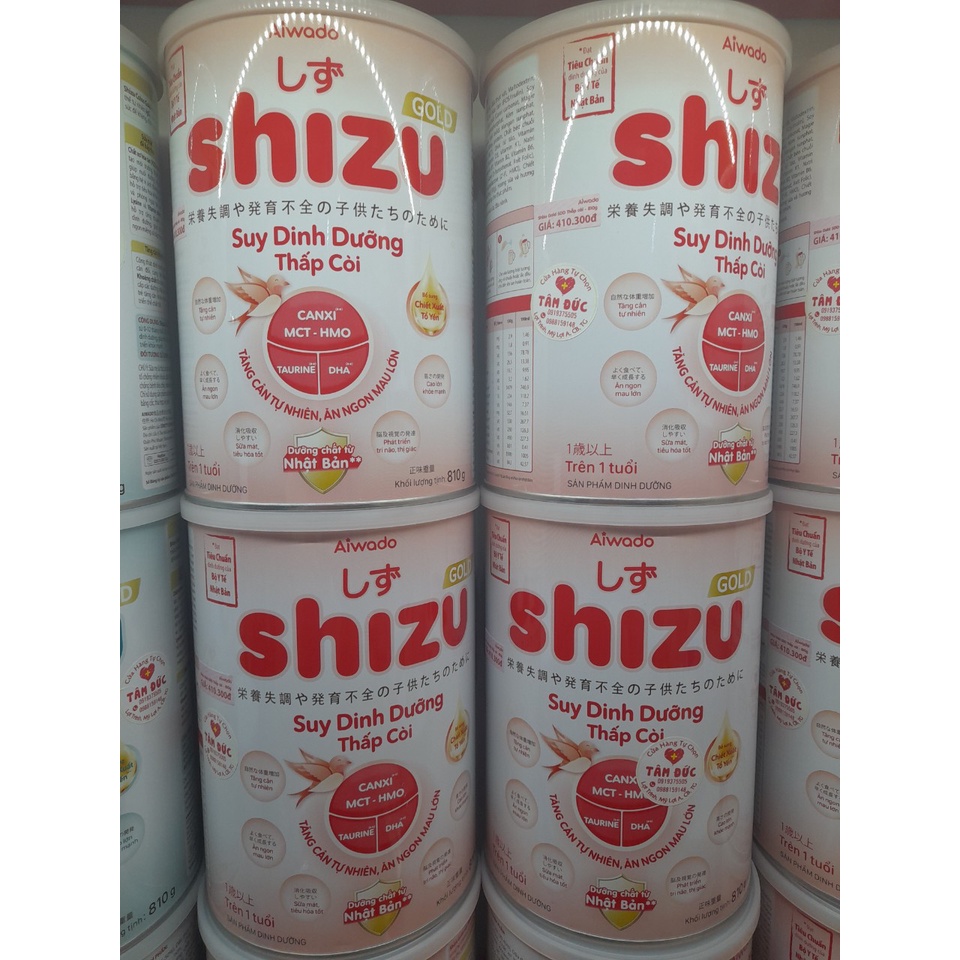Lon Sữa Aiwado Shizu Gold suy dinh dưỡng 0+ và 1+ 810g