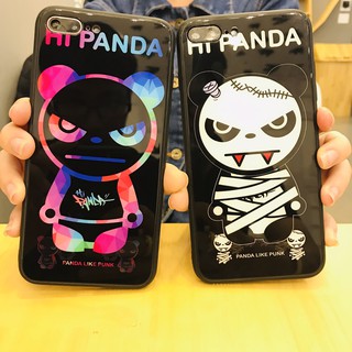 Ốp lưng kính cường lực panda mặt quỷ - k142