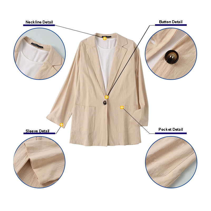 Áo Khoác Blazer ZANZEA Tay Dài Thời Trang Dành Cho Nữ