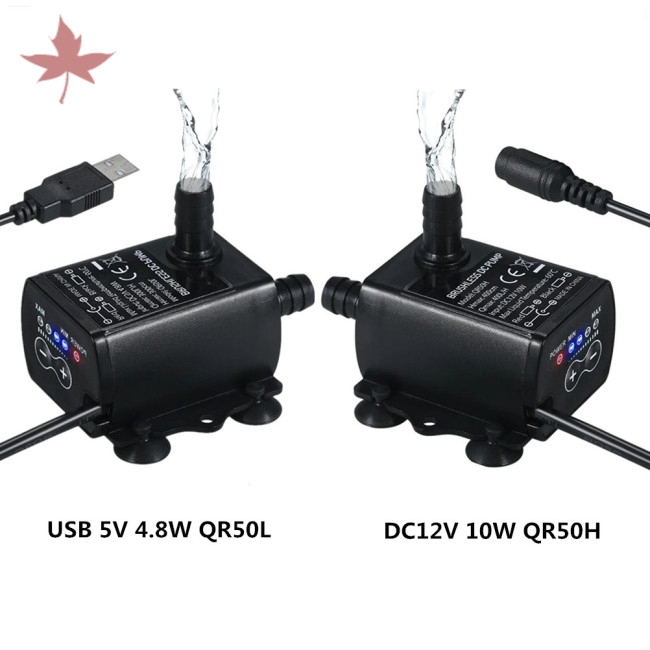 Bơm Nước Không Chổi Than B' DC 12V USB 5V Mini 4 Chế Độ