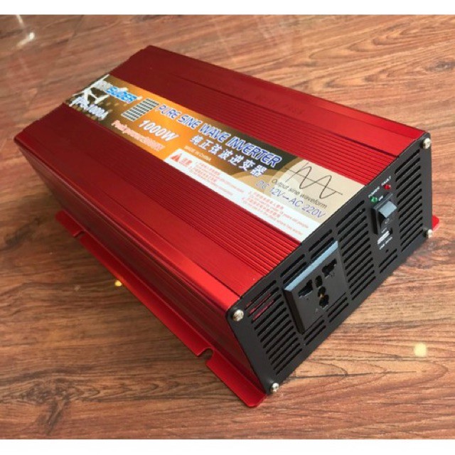 Inverter Sin Chuẩn Chuyển Đổi Điện 1000W-12V (Bảo Vệ Ngược Cực)