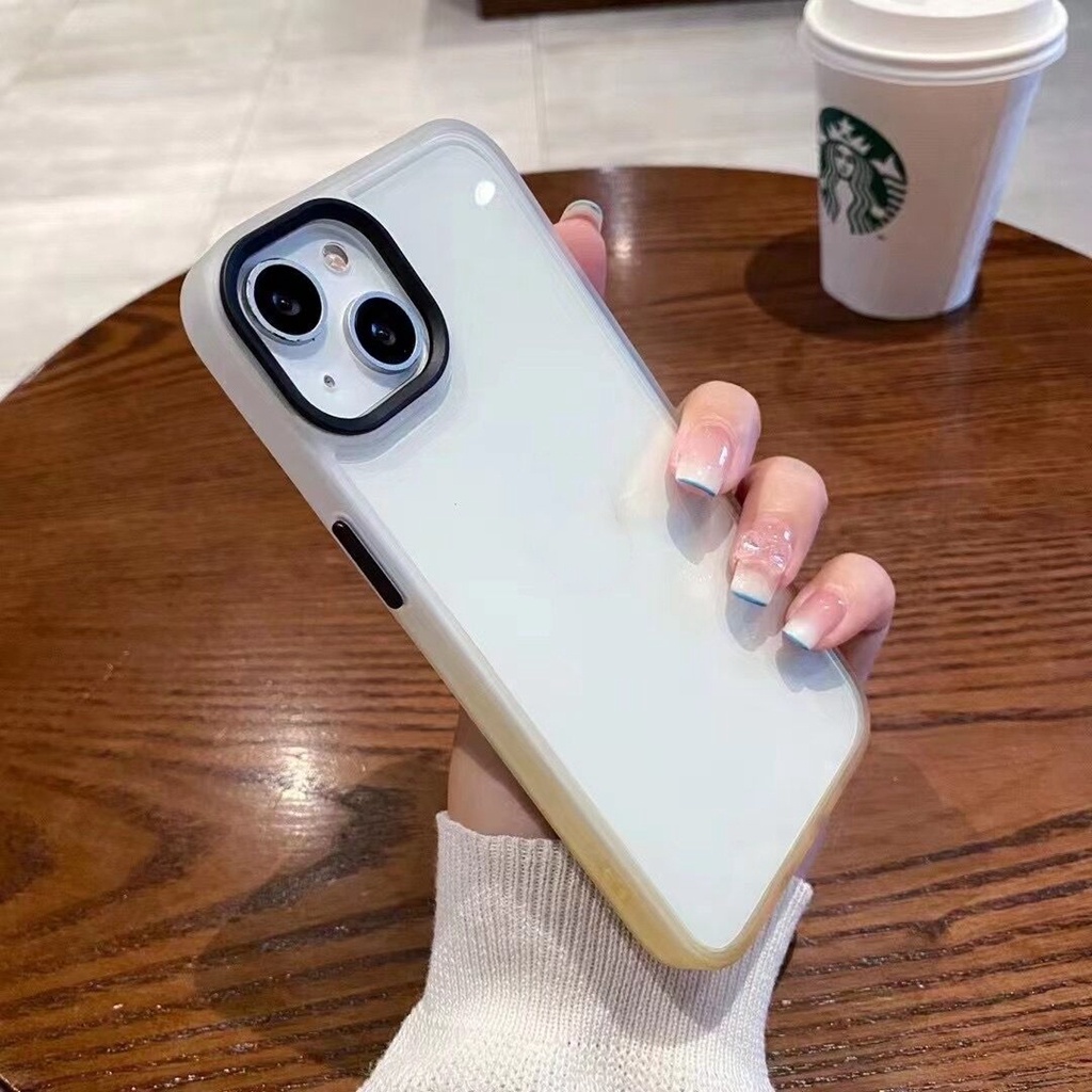 Mới!!Ốp Điện Thoại TPU Acrylic Màu Gradient Cho iPhone 11 Pro Max 12 Pro Max 13 Pro Max