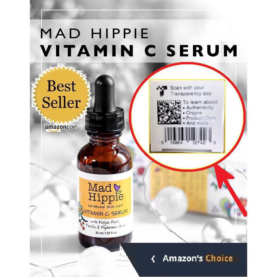 Tinh Chất Mờ Thâm mụn sẹo tàn nhang SERUM MAD HIPPIE VITAMIN C da nhạy cảm lành tính organic dùng được cho bà bầu 30ml