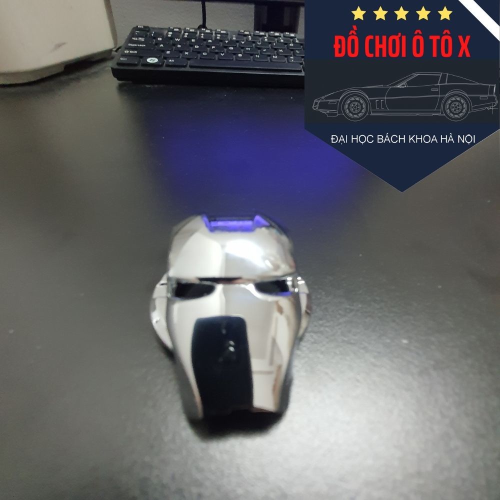 Ốp nút bảo vệ Start Stop phong cách Iron man cho mọi dòng xe ô tô