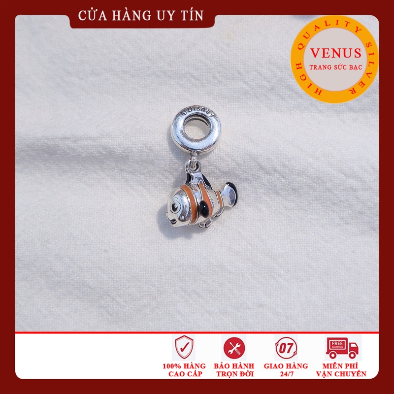 Charm Cá Vàng- Bạc 925- Trang Sức Bạc Venus