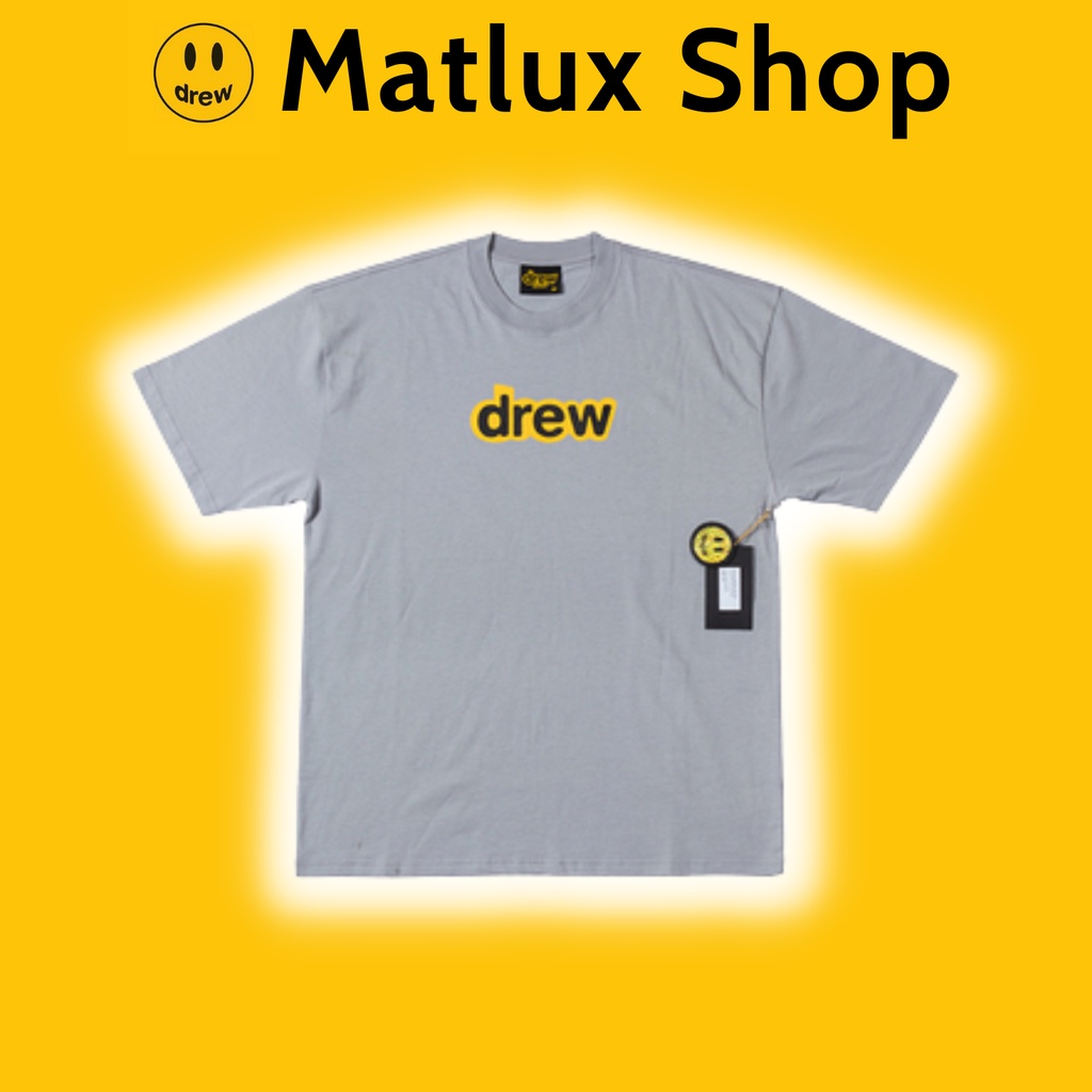 Áo thun DREW HOUSE Justin Bieber SS21 màu xám grey bản 1:1 cao cấp, Áo Drew Secret in chữ chất liệu cotton form oversize