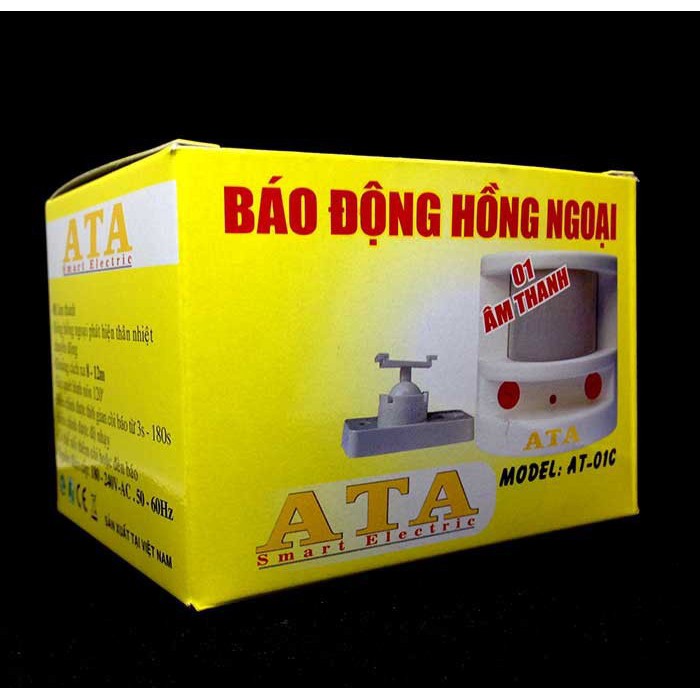 Máy Báo Động Chống Trộm Hồng Ngoại ATA AT-01C Phát Hiện Trộm Đột Nhập Chính Hãng