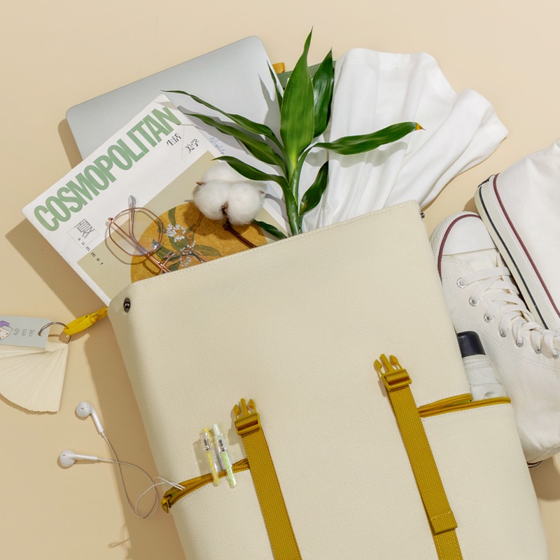 Ba Lô Đi Học Vải cotton Cỡ Lớn Có Thể Tái Chế