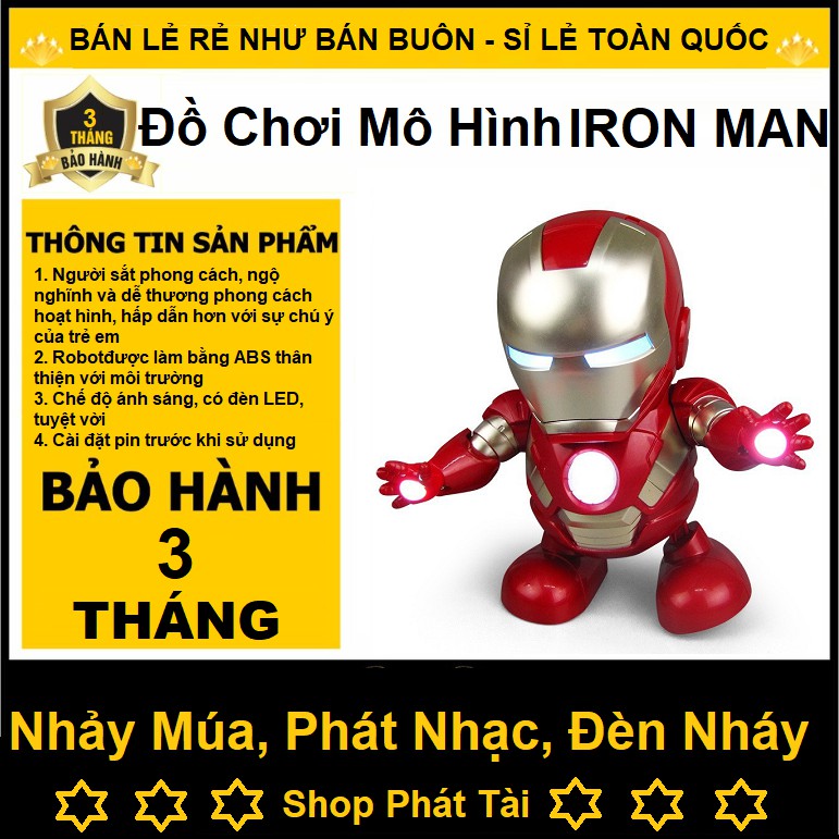 Đồ chơi mô hình người sắt ngộ nghĩng - Iron Man Nhảy Múa Theo Nhạc - Mở Mặt Cực Đẹp ( Có Video )