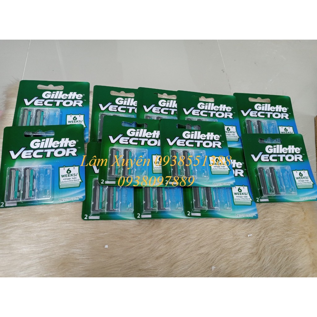 Lưỡi dao cạo GILLETTE VECTOR  25K/VỈ  2 cái FREESHIP Lưỡi lam được làm từ thép không rỉ sét, dễ dàng thay thế,