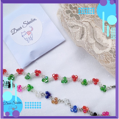 Bộ kit làm vòng tay pha lê nhựa - Dear shubin