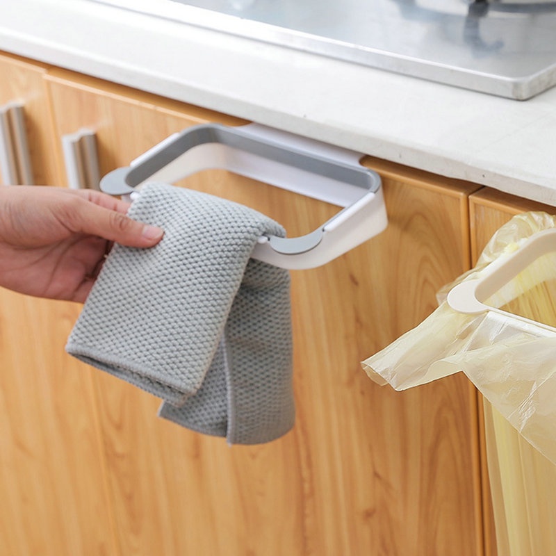 Giá Treo Túi Rác Bằng Nhựa ABS Đa Năng Gắn Cửa Tủ Nhà Bếp Tiện Lợi