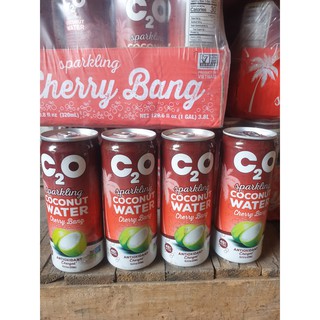 Thùng 12 lon nước dừa có ga vị cherry đen 330ml