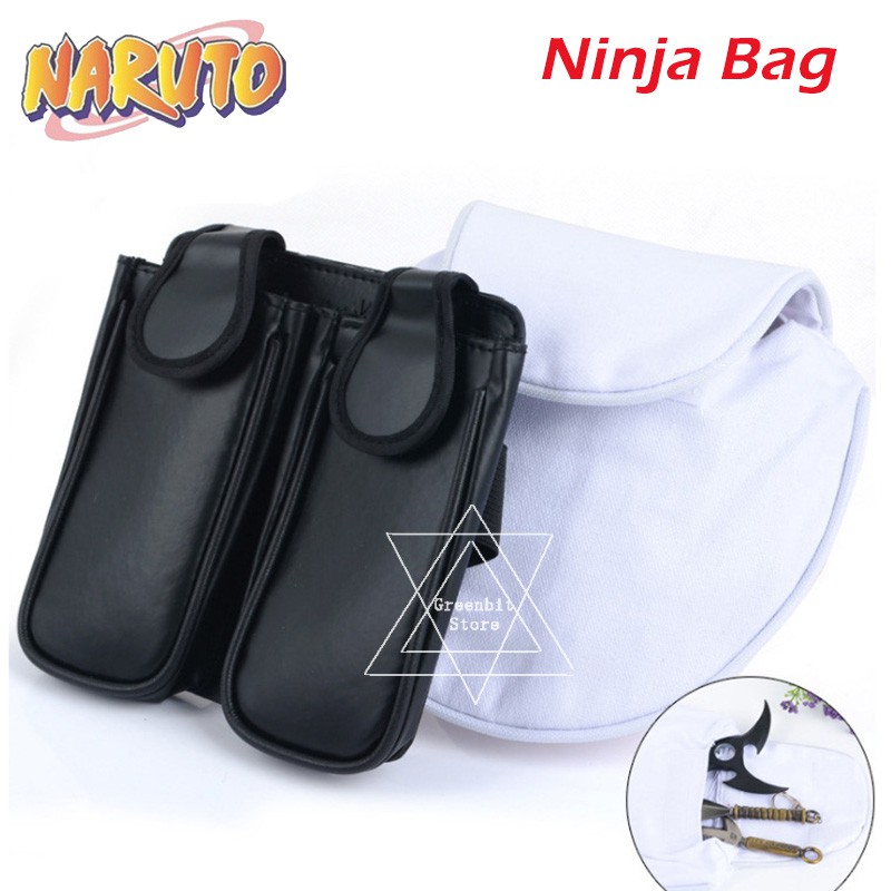 1 Set Mô Hình Nhân Vật Uzumaki Naruto Hatake Kakashi Uchiha Sasuke Kaohagakurensato Kunai Ninja Bag