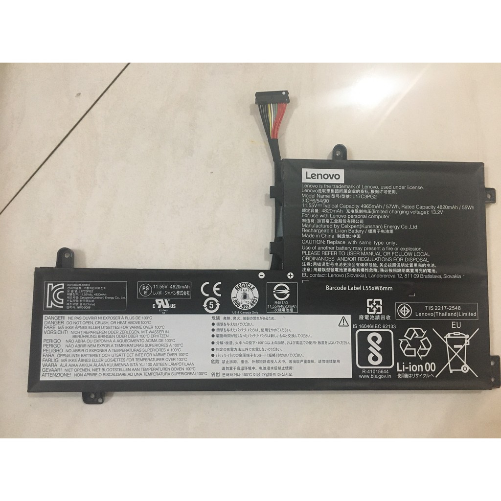 Pin CHÍNH HÃNG LENOVO LEGION Y530 Y7000 Y7000P Y540-15IRHY530-15ICH Y730-15ICH 11.55V  57Wh 4965mAh L17C3PG2