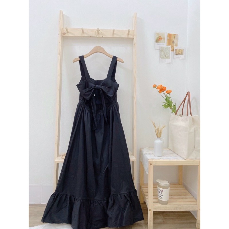 [HÀNG LOẠI 1] Váy maxi đi biển hở lưng / Đầm maxi trắng dài thắt nơ sẵn hàng kèm video | BigBuy360 - bigbuy360.vn