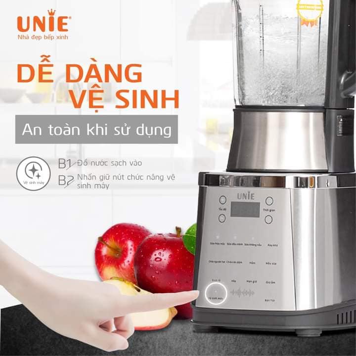 Máy xay nấu sữa hạt UNIE V8S công suất 1800W, dung tích 1.75L